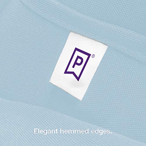 Gee Di Moda Cloth Napkins - 17 x 17 Inch Baby Blue Dinner Napkins - Set of 12 Soft & Absorbent Washable Fabric Cloth Table Napkins with Hemmed Edges for Hotel Restaurant, Holiday Parties & Wedding - color: Baby Blue