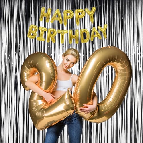 Black Tinsel Fringe Backdrop Curtains for Parties, Melsan 3.2 x 8 ft Black Streamer Photo Backdrop for Birthday, Graduations, New Year Eve Party Decor - Pack of 2 - color: Black, size: 3.2 x 8 ft
