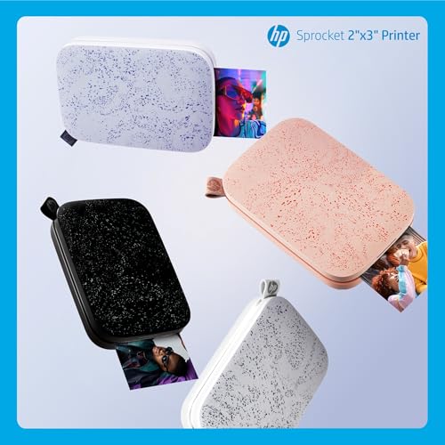 HP Sprocket Portable 2x3 Inch Instant Photo Printer (Black Noir) Print Pictures on Zink Sticky-Backed Paper From Your iOS & Android Device - color: Black, style: Printer