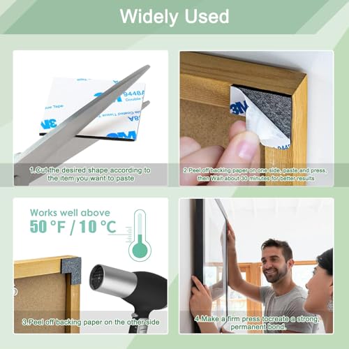 Double Sided Adhesive Pads, 80 Pcs 3mm Double Dided Tape Waterproof Mounting Tape for Home Décor & DIY Art Crafts Supplies Strong Pad Mounting Adhesive (Not for Foam Panels) (THK: 3mm)