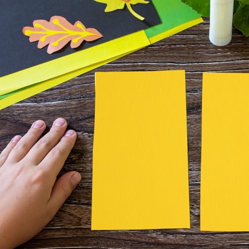 PA Paper Accents Textured Cardstock 8.5" x 11" Daffodil, 73lb colored cardstock paper for card making, scrapbooking, printing, quilling and crafts, 25 piece pack - color: Daffodil