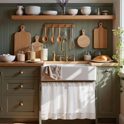 jinchan White Kitchen Curtains 24 Inch Length Textured Short Cafe Curtains Farmhouse Window Treatment Tiers for Bathroom Laundry Room Small Window Light Filtering Rod Pocket 2 Panels - color: Basic White, size: 26"W x 24"L (Pack of 2)