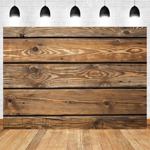 5x3ft Wood Backdrop Western Rustic Wooden Wall Photography Background Baptism Baby Shower Kids Adults Birthday Banner Decorations Wedding Party Bridal Shower Portrait Photo Booth Prop - color: color 1, size: 5x3ft