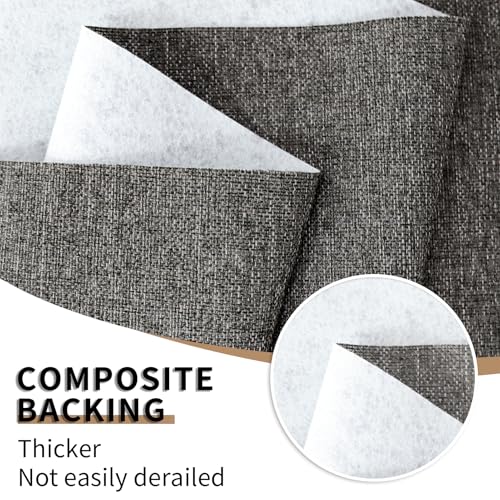 Heavy Linen Fabric 80x57 Inches, 1.2mm Thickness, Plain Solid Color Cloth for Embroidery, Clothing, Sewing - Linen Texture Material (Dark Grey) - color: Dark Grey, size: 80x57IN