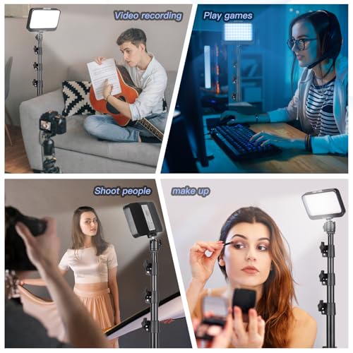 UBeesize LED Video Studio Light Kit - 16 Color Filters, Adjustable Tripod Stand with Ball Head, Photography Lighting for Video Recording - style: 16 Color Filters