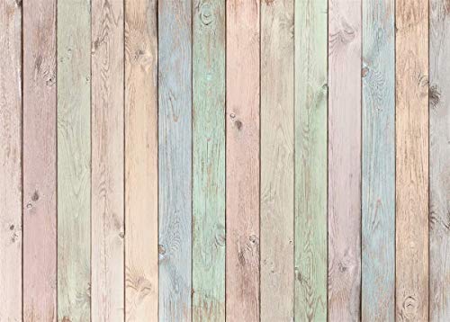 BELECO 10x6.5ft Fabric Wood Backdrop Pastel Colored Wood Planks Texture Phtography Backdrop for Birthday Party Baby Shower Boy Girl Product Photoshoot Pets Photo Background Props - size: 10x6.5FT
