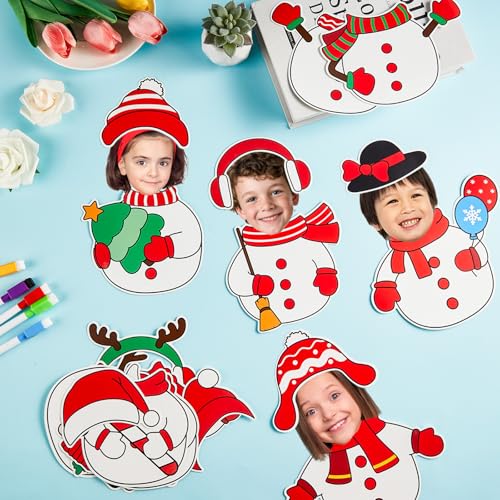 60pcs Christmas Theme Cutouts Snowman Bulletin Board Decorations Xmas Snowman Paper Cut-Outs Classroom Decor for Xmas Classroom DIY Craft Photo Wall Door Christmas Winter Party Supplies - style: Snowman