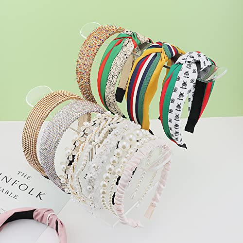 Acrylic Headband Holder, Hair Accessories Organizer Clear Stand for Girls (2-Tier & 2-Panel) - style: Modern