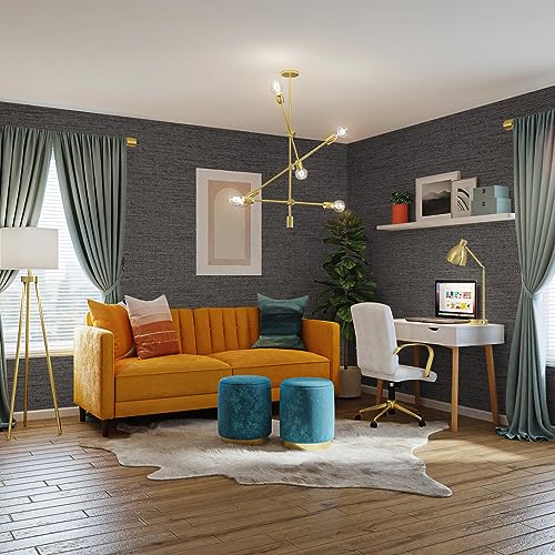 WADILE Grasscloth Peel and Stick Wallpaper 15.7in x 196.8in, Textured Contact Paper for Cabinets, Faux Linen Wall Paper Pull and Stick, Fabric Vinyl Wallpaper Self Adhesive Brown Gray - color: Brown Gray, size: 15.7" x 196.8"