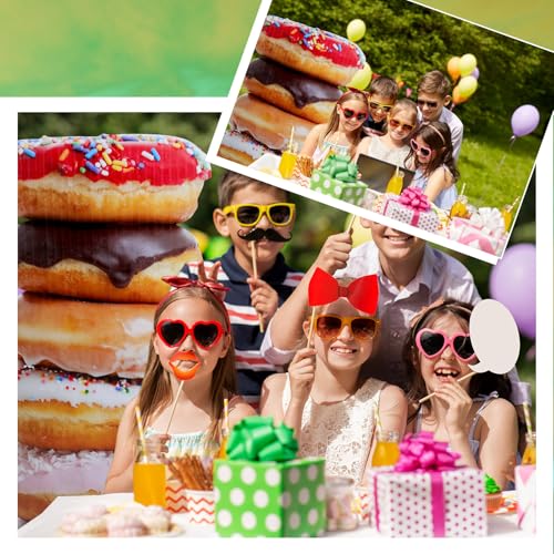 Jetec 5 Feet Donut Stack Cardboard Cutout Stand up Life Size Ice Cream Candyland Donut Party Decoration Photo Prop Backdrop Standup for Summer Pool Beach Baby Shower Wedding Birthday Candy Land Supply - size: 5 feet, style: Doughnut Stack