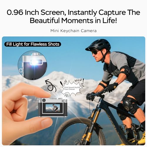 Mini Digital Camera, 1080P HD Tiny Retro Keychain Camera with 32GB Card, 0.96" Screen & OTG Adapter, Vintage Compact Micro Pocket Camera for Travel, Concert, Study Recording, Ideal Gift, Black - color: Black-DC26