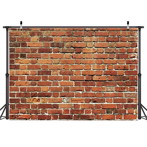 AIIKES 7x5FT Red Brick Wall Backdrop Brick Photography Backdrops Baby Birthday Party Graduation Home Decoration Background Photo Booth Studio Prop Banner 11-506 - size: 7x5ft