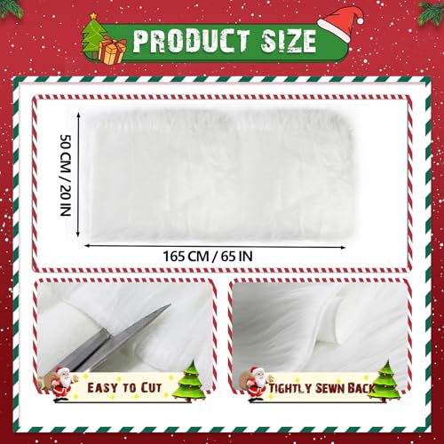 White Long Pile Faux Fur Faux Plush Muffler Scarf Dolls Jewelleries Displaying Backdrop Product Photo Backdrop, Great for Nail Art, Cushion Fluffy (White 0.5M) - color: White, size: 20''x65''
