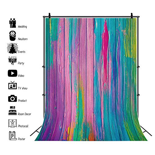 Leyiyi 6x9ft Photography Backdrop Grunge Graffiti Oil Painting Wood Board Rock Music Pop Modern Party Dirty Cabin Banquet Skateboard Teenagers Photo Portrait Vinyl Video Studio Prop - size: 6x9ft