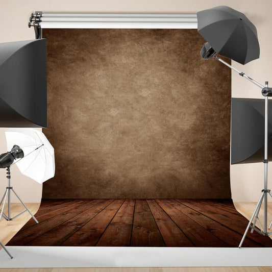 Vintage Abstract Brown Portrait Backdrop Brown Backdrops for Photoshoot 5x7FT 10702 - size: 5x7FT