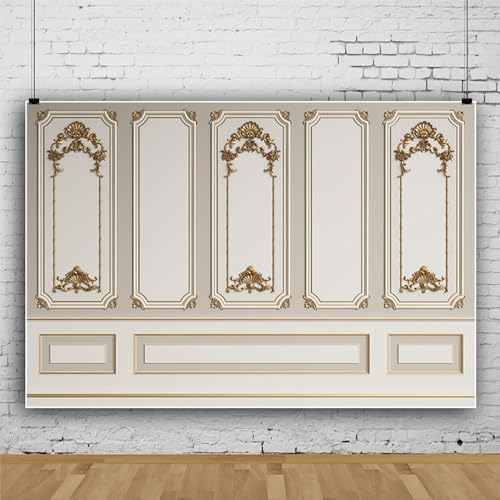 Leyiyi 5x4ft European Style Vintage Room Inside Backdrop European Frame Modern House Classic French Castle Cementery Wall Retro Style Photo Background Cowboy Kids Birthday Portrait Studio Props - color: Grey, size: 5x4ft