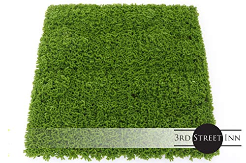 3rd Street Inn Greenery Panel - Artificial Hedge Wall - Fake Plant Wall Backdrop - Privacy Screen - Interlocking Panels - Indoor Outdoor Décor (12, Moss) - color: Moss