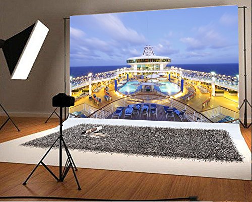 Yeele 7x5ft Luxury Cruise Backdrop for Photography Sea Vacation Background Ship Deck Holiday Travel Adult Photo Booth Shoot Vinyl Studio Props