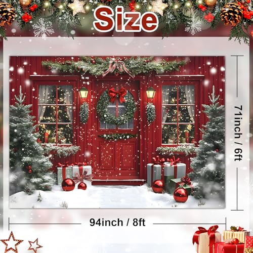 Avezano 8x6 ft Christmas Backdrop for Photography Christmas Shop Backdrop Toy Store Xmas Holiday Party Decorations Photo Booth Props for Kids - size: 8x6ft