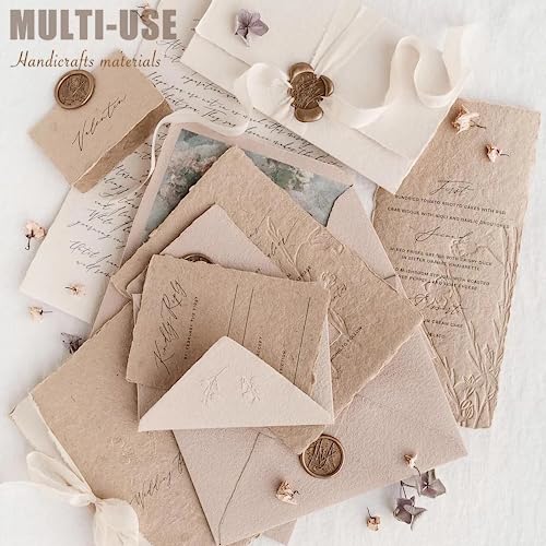 30Pcs Unique Handmade Textured Scrapbook Paper&Mesh Fabric set - A5 sheet Craft Mulberry Special Rice Paper Mix for Scrapbooking Junk Journaling Supplies Card Collage DIY Materials, 5.8x8.2 inches