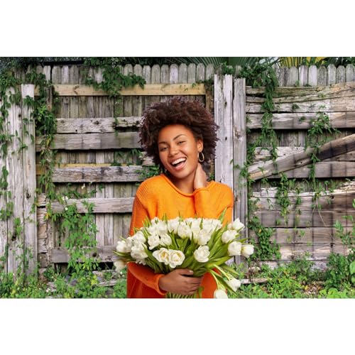 10x6.5ft Vintage Wooden Fence Backdrops for Photography Green Plants Grass Barn Door Photo Backdrop Rustic Style Portrait Wedding Ceremony Birthday Baby Shower Newborn Kids Photoshoot Video - color: gray, size: 10x6.5ft