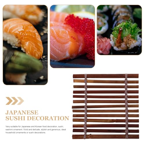 Tofficu Japanese Sashimi Decoration Plate 13x13cm, Sushi Ornament Sheet for Sashimi Serving, Japanese Style Dinnerware for Sushi Presentation and Food Display