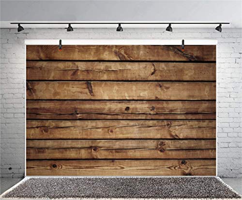 Wood Backdrops for Photography Rustic Brown Wooden Backdrop Banner LFEEY 7x5ft Vinyl Seamless Vintage Worn Wood Boards Background Newborn Baby Adults Wedding Birthday Party Decorations Props - size: 7x5ft