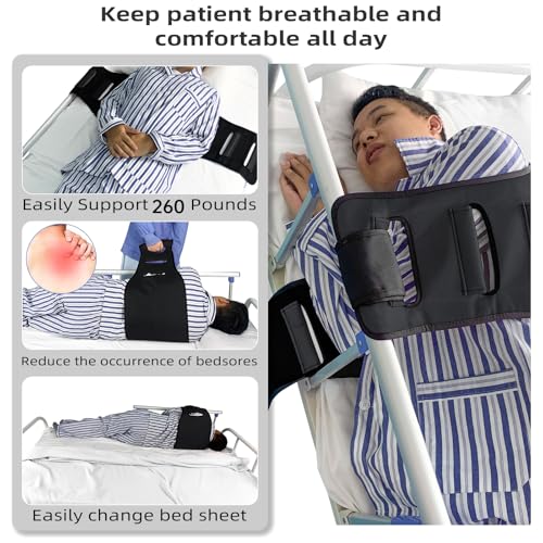 Transfer Sling, Lift Assist Gait Belts for Seniors, Transfer Belt for Elderly and Disabled, Bed Assist Mobility Belt for Patient Care - color: 01black