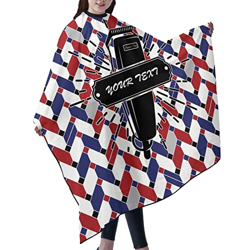 Custom Waterproof Barber Cape Personalized Text Barber Shop Salon Cape for Men Customized Hair Cutting Cape - color: Barbershop-13