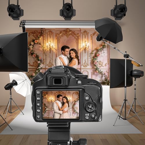 Dreamy Castle Wall Backdrop 5x3ft Pink Royal Palace Wall Living Room Interior Photo Backdrop Rose Flower Fantasy Photoshoot Wedding Valentine's Day Birthday for Girls Princess Video Prop - color: pink-1, size: 5x3ft