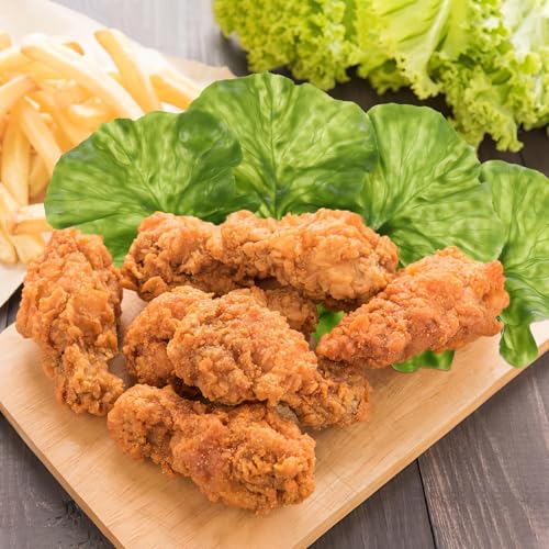Artificial Lettuce Leaves: Fake Green Leaf Lettuce - PVC Realistic Fake Green Leaves for House Kitchen Party Pub Easter Spring Photography Prop Food Plating