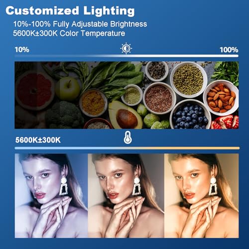 2pcs SL60W LED Video Light Kit with Softbox,60W Bowens Mount Studio Continuous Light Kit with Stand,Remote Control,Reflector,Brightness Adjustment for Video Recording,Wedding,Live Streaming