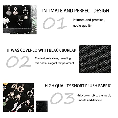 Julysky 2 Pcs/set Stackable Jewelry Organizer Trays,Earrings Tray+Earrings Tray, Jewelry Displays for Selling,Black - size: Earrings Tray + Earrings Tray