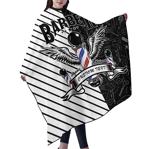 Custom Barber Cape, Personalized Haircut Salon Cape for Men - color: Barber-salon 1