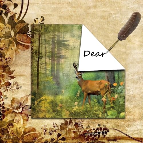 Scrapbook Paper 6x6inch, 24 Sheets Acid-Free Vintage Scrapbooking Paper 160gsm With 12 Different Designs Single-Side Forest Owl Printing for Cardmaking Junk Journal Decorative Background - color: 6x6 Woodland