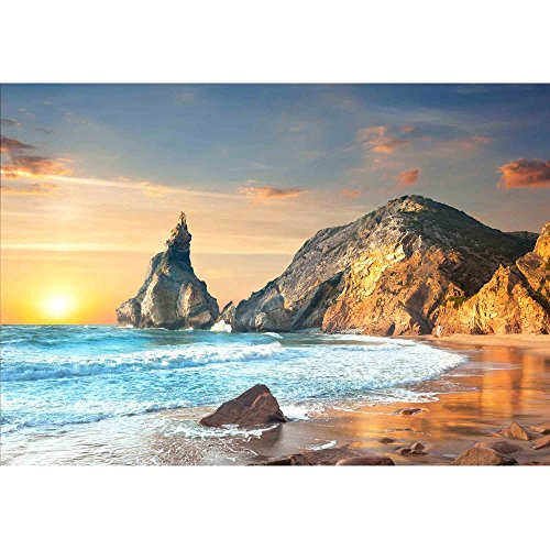 wall26 - Manhattan Skyline at Dusk, New York, United States - Removable Wall Mural | Self-Adhesive Large Wallpaper - 66x96 inches - color: Artwork - 24, size: 66"x96"