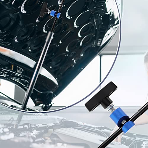 Riakrum 4 Pcs Car Hood Prop Struts Clamp, 0.55 Inch Hood Prop Tool, Adjustable Lifting Clip, Aluminum Lift Support Clamp, Spark Plug Fixing Caliper for Automotive Rod Tailgate Retaining Holder(Blue)