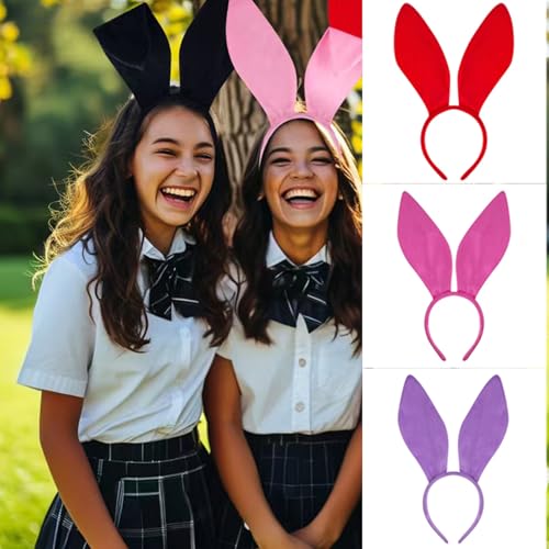 Rabbits Ears Hairband Photo Props Easters Hair Hoop Headband Party Headpiece Dress Up Headbands For Music Festival - color: Multi-color