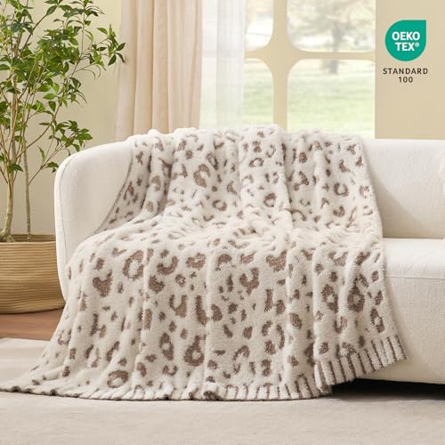 Snuggle Sac Leopard Luxury Faux Fur Blanket Twin Size for Bed Sofa,Ultra Soft Cozy Oversized Fluffy Blanket for Couch Living Room,Beige Leopard,60x80 inches - color: Beige Leopard, size: Twin(60"x80")