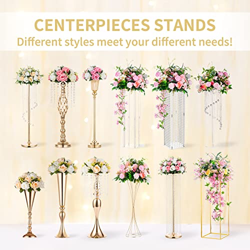 Nuptio Black Vases - 10pcs, 31.5" Tall for Wedding & Party Centerpieces - color: Black, size: 31.5 inch - 10 PCS