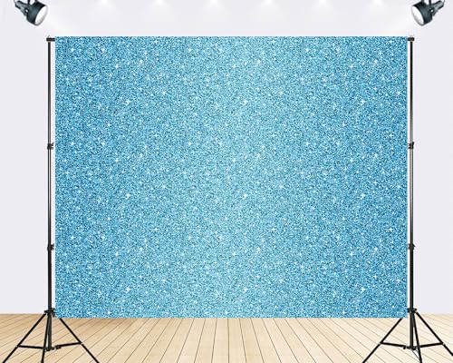 Trykid 12x10ft Light Blue Glitter Backdrop Shimmering Surface Luxe Finish Dazzling Texture Photography Background Wedding Event Party Decoration Photo Booth Prop Fabric - size: 12x10ft