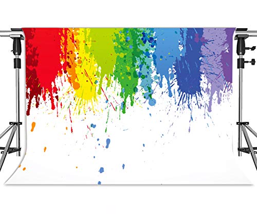 Paint Splatter Backdrop for Party Photography Art Background Abstract Photo Booth Studio Props 10x7ft HXMT600 - size: 10x7ft