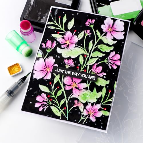 BAOFALI 3D Cherry Blossom Rose Plastic Embossing Folders for DIY Scrapbooking Photo Album Card Paper Craft Decoration for Card Making,Embossing Template Paper Card Embossing Stencil 6.3" L x 4.5" W. - color: Blossom Rose