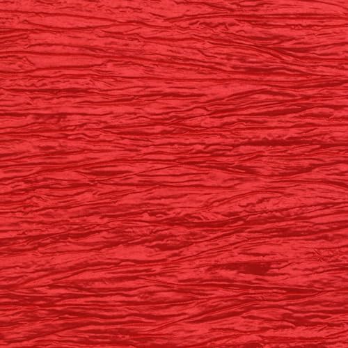 YOUR CHAIR COVERS - 90 x 132 inch Rectangular Crinkle Taffeta Tablecloth - Red, Rectangle Table Linens for 6 ft Rectangular Tables, Wedding Crushed Table Cloth - color: Red, size: 132" x 90" (Rectangular)