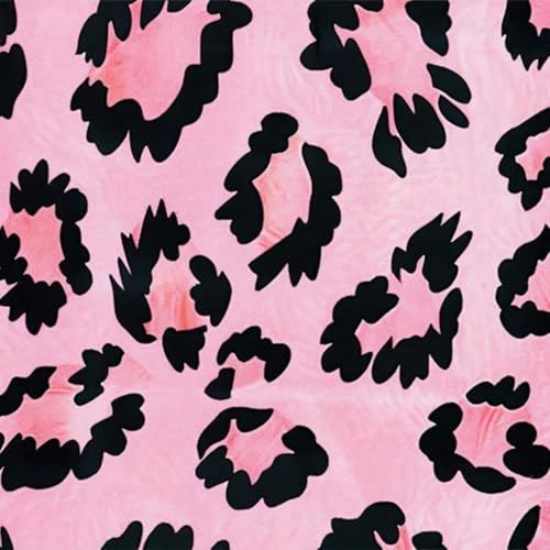 HOMETITUTE Pink Leopard Wallpaper Peel and Stick Animal Print Contact Paper Wall Marble Paper Stick 118.1" x 17.7" Self Adhesive Removable Vinyl Wall Covering for Bedroom Closet Vanity Decor - color: Pink Leopard