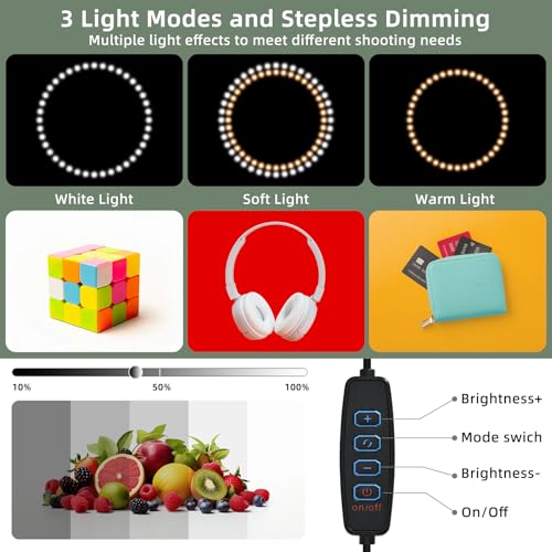 Lightdow 16"x16"x16" Photo Studio Light Box Photography with Type-C Plug/Cable & 180 LEDs(CRI>95), 6 Backdrops-Portable/Dimmable/Folding Shooting Tents for Toys/Jewelry/Watches/Cosmetics - size: 16"x16"x16"
