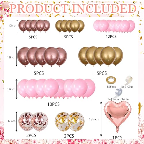 53 PCS Girl Baby Shower Decorations Kit – 7x5FT Pink Floral “A Little Girl is On Her Way” Backdrop Banner with Tablecloth, Balloons, Ribbon, Arch Strip & Dot Tape for Baby Shower Party Decor - color: Baby Shower Backdrop Decorations, size: 7x5FT