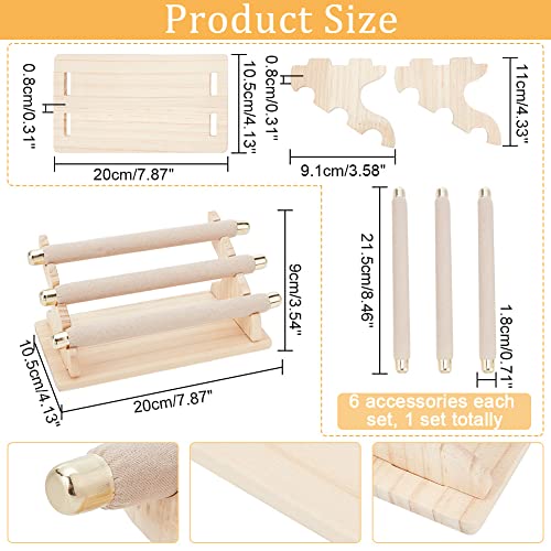 NBEADS 3-Tier Ring Display Stands, Fashion Style Detachable Finger Velvet Ring Display Stands with Golden End Jewelry Holder for Wedding Jewelry Storage Organizer - color: 3-Tier Wooden L.w.thi: 7.87x4.13x3.54"