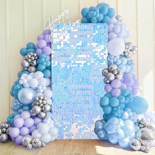 3FTx4FT Rainbow Shimmer Wall Backdrop Sparkle Sequin Panel Photo Backdrop for Birthday Wedding Engagement Anniversary Baby Shower Decoration - color: Rainbow, size: 3ftx4ft