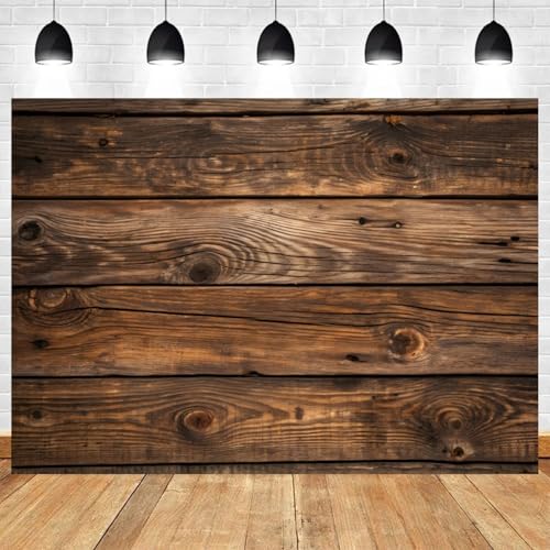 5x3ft Wood Backdrop Brown Vintage Rustic Wooden Wall Photography Background Baptism Baby Shower Kids Adults Birthday Banner Decorations Wedding Party Bridal Shower Portrait Photo Booth Prop - color: color 10, size: 5x3ft